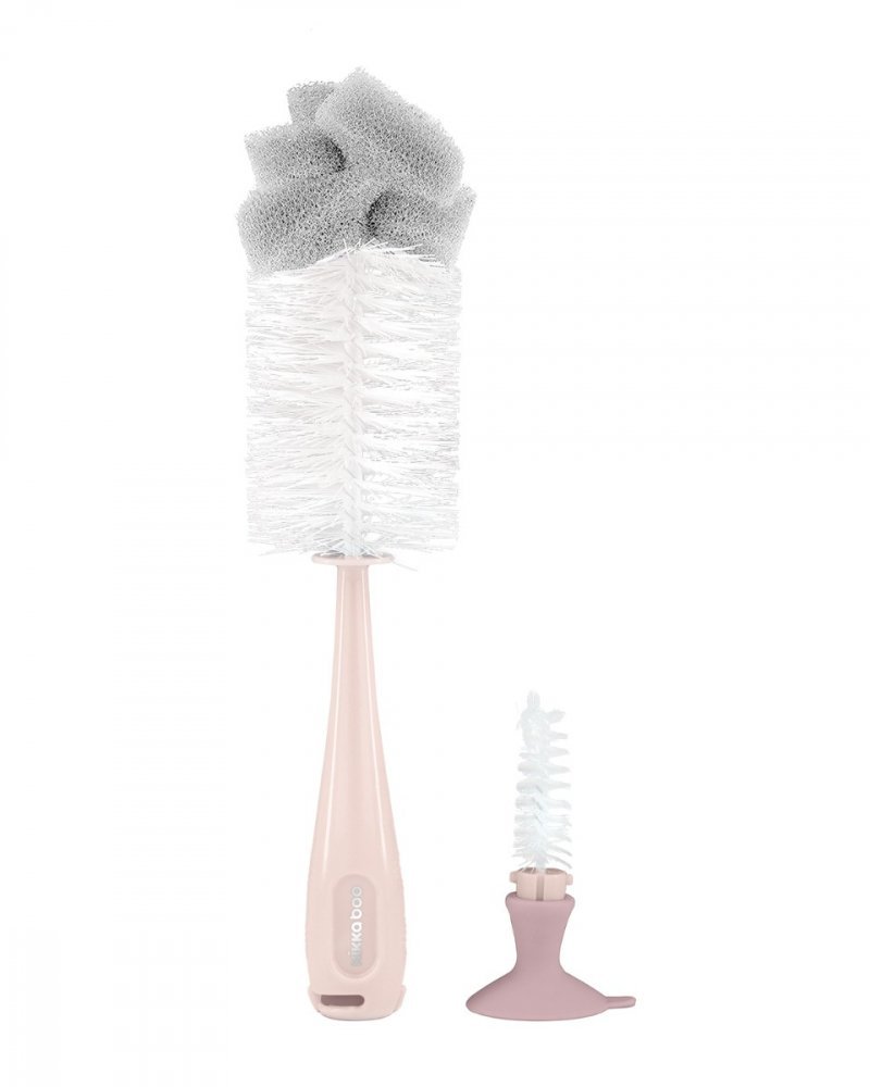 Perie pentru biberoane 2 in 1 KikkaBoo Pink – imaginea 3