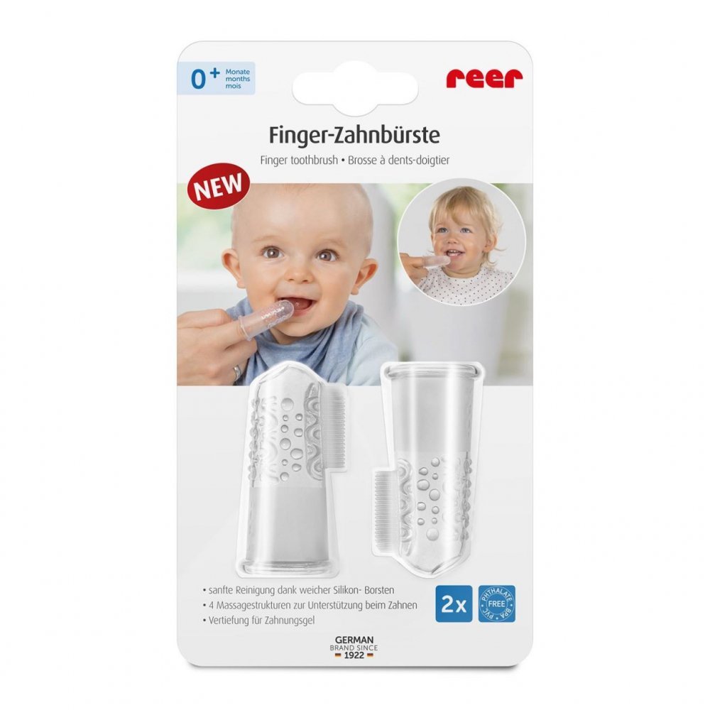 Periuta de dinti din silicon pentru folosire pe deget 2 bucati REER 79249 – imaginea 8