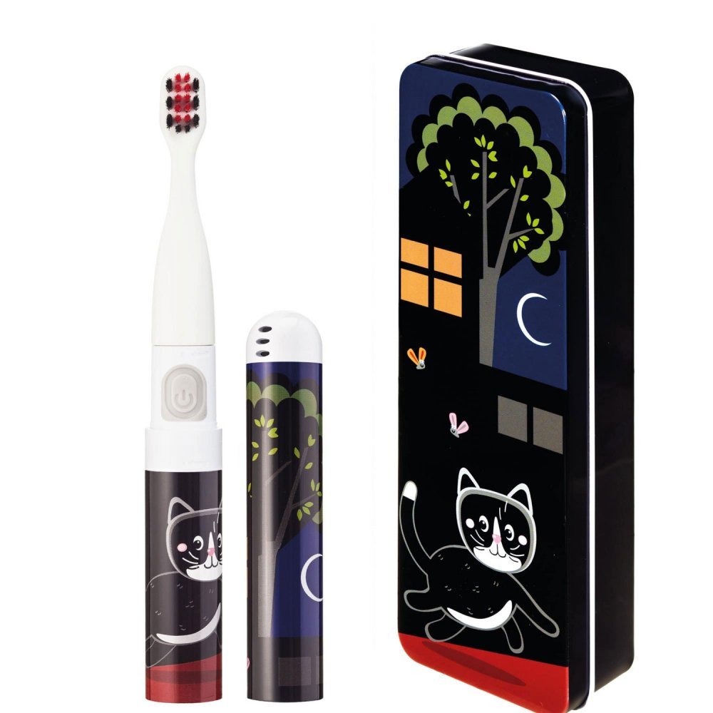 Periuta de dinti electrica Vitammy Smile animatie pisoi negru – imaginea 5