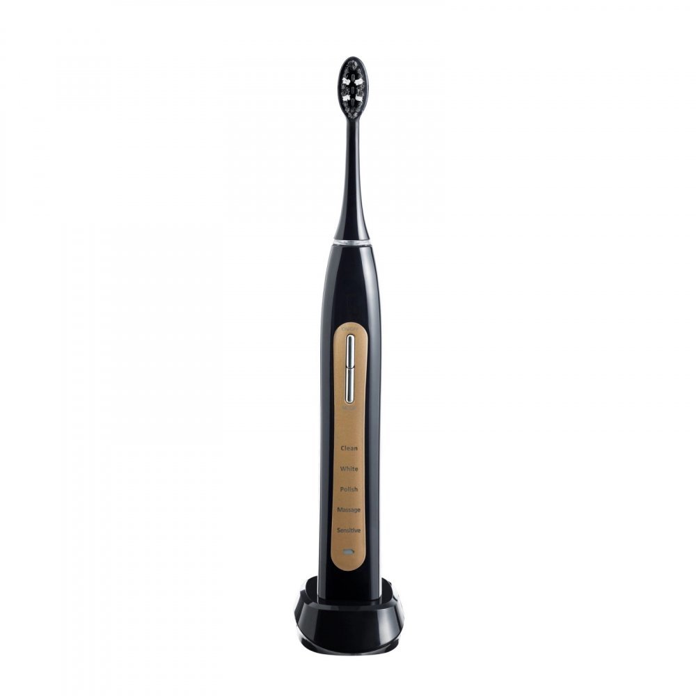Periuta de dinti electrica Vitammy Aurum 96000 vibratiimin 5 moduri de periaj incarcare wireless negruauriu – imaginea 3