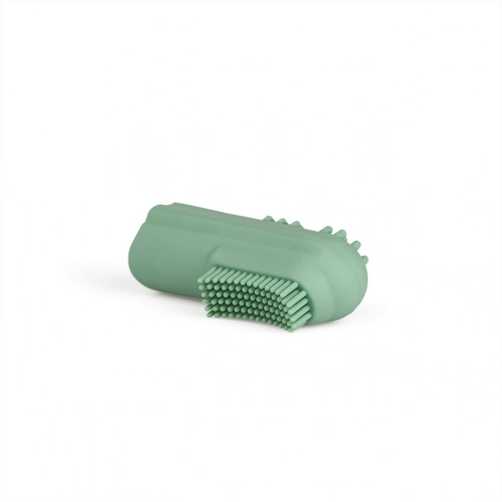 Periuta de dinti pentru bebelusi din cauciuc natural pentru folosire pe deget Gruenspecht 687-00 – imaginea 2