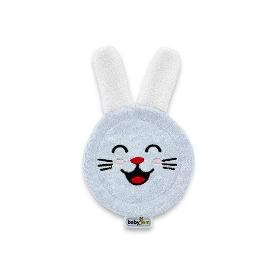 Accesoriu pentru curatare dinti si gingii bebelusi BabyJem Rabbit Glove Blue – imaginea 2