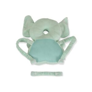 Pernuta protectie spate si cap pentru bebelusi Moni Elefant,design atractiv,centuri reglabile,dimensiuni 31x25x8 cm,material plus moale