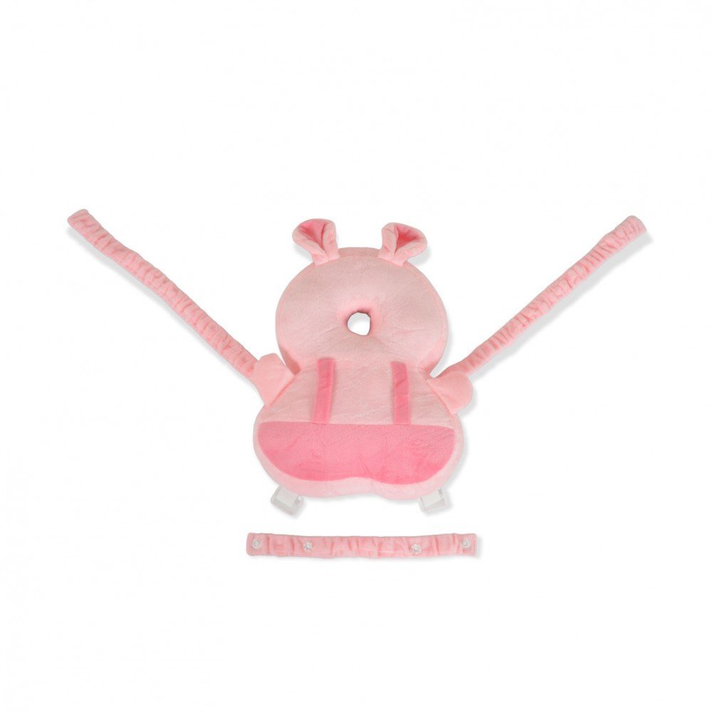 Pernuta protectie spate si cap pentru bebelusi Moni Rabbit,design atractiv,centuri reglabile,dimensiuni 31x25x8 cm,material plus moale