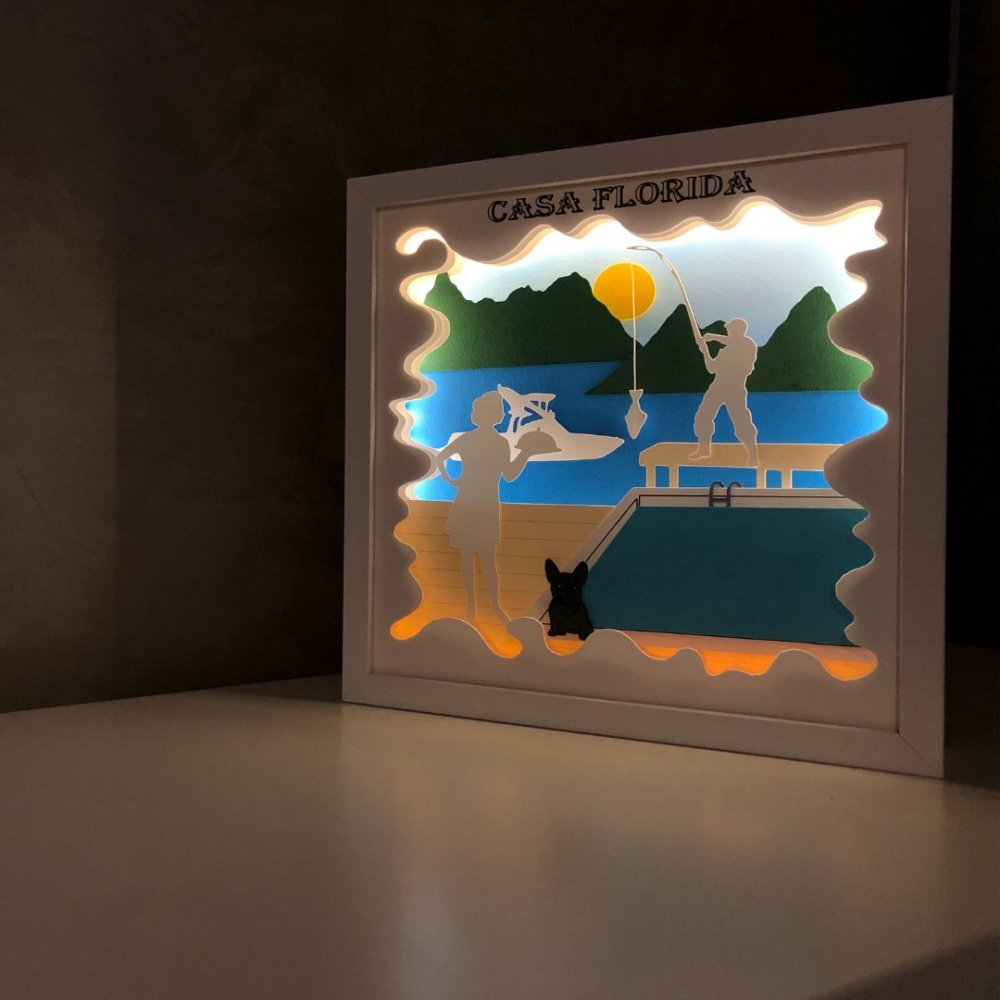 Tablou luminos Pescuit 004
