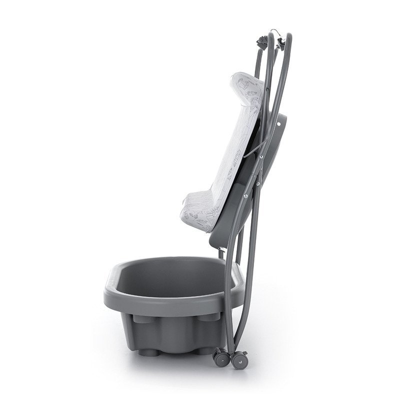 Cadita 3 in 1 PetiteMars Spa cu masuta de infasat si spatiu de depozitare Gri – imaginea 2