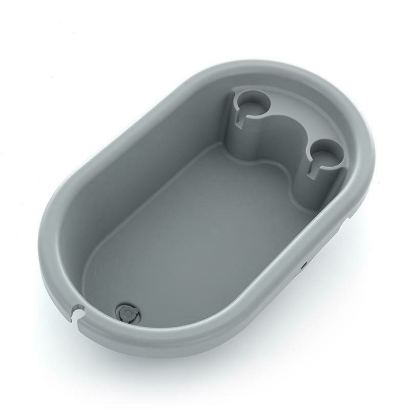 Cadita 3 in 1 PetiteMars Spa cu masuta de infasat si spatiu de depozitare Gri – imaginea 3