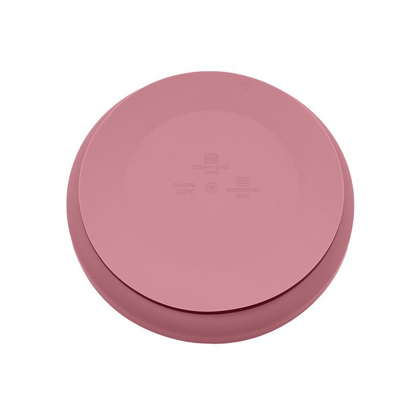 Farfurie din silicon PetiteMars fara BPA cu ventuza TakeMatch 6 luni+ roz