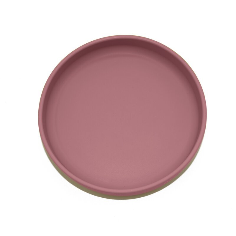 Farfurie din silicon PetiteMars fara BPA cu ventuza TakeMatch 6 luni+ roz – imaginea 2