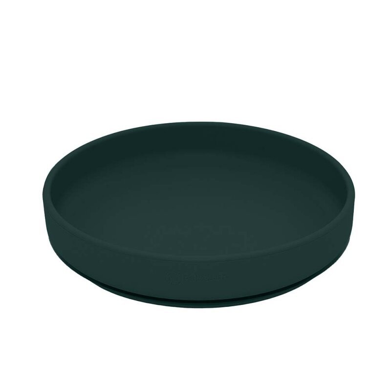 Farfurie din silicon PetiteMars fara BPA cu ventuza TakeMatch 6 luni+ verde inchis – imaginea 2