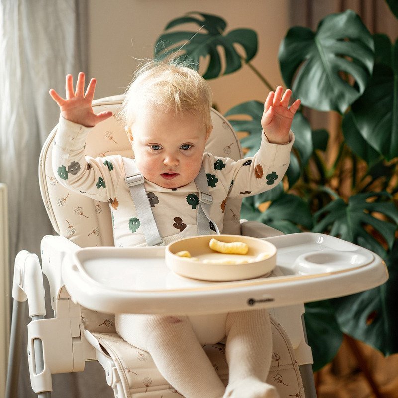 Scaun de masa PetiteMars Gusto spatar reglabil in 3 trepte Pastel Beige – imaginea 4