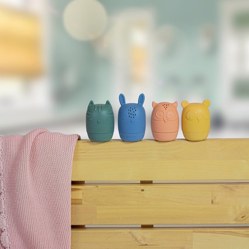 Set 4 jucarii de baie Amigos din silicon multicolor PetiteMars – imaginea 3