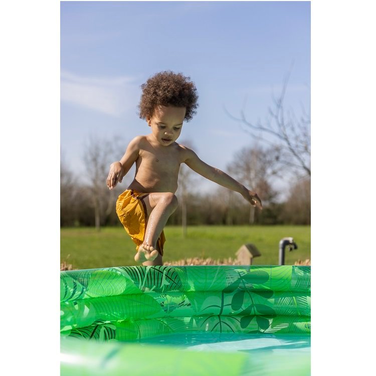 Piscina gonflabila pentru copii cu 3 inele 150 cm Leaves