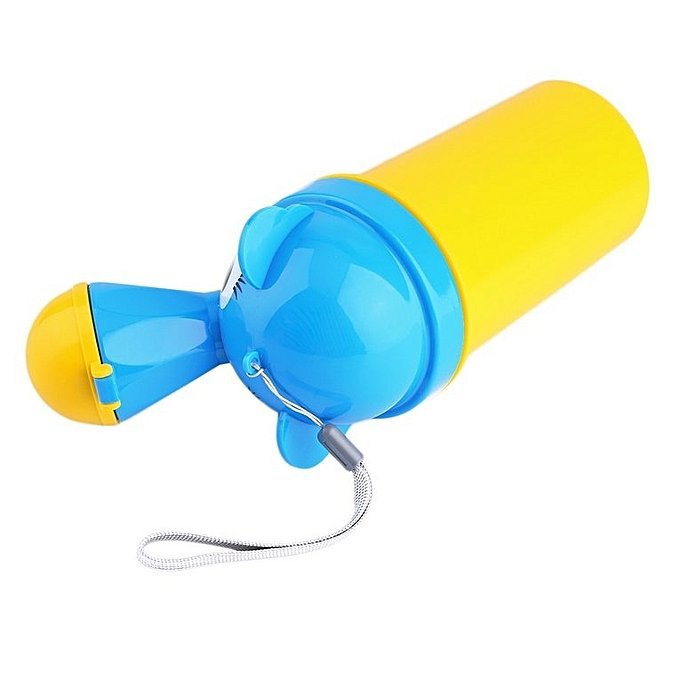 Pisoar pentru baieti Little Mom Pee Trainer Yellow portabil si reutilizabil, cu sistem anticurgere, capacitate 500 ml – imaginea 5