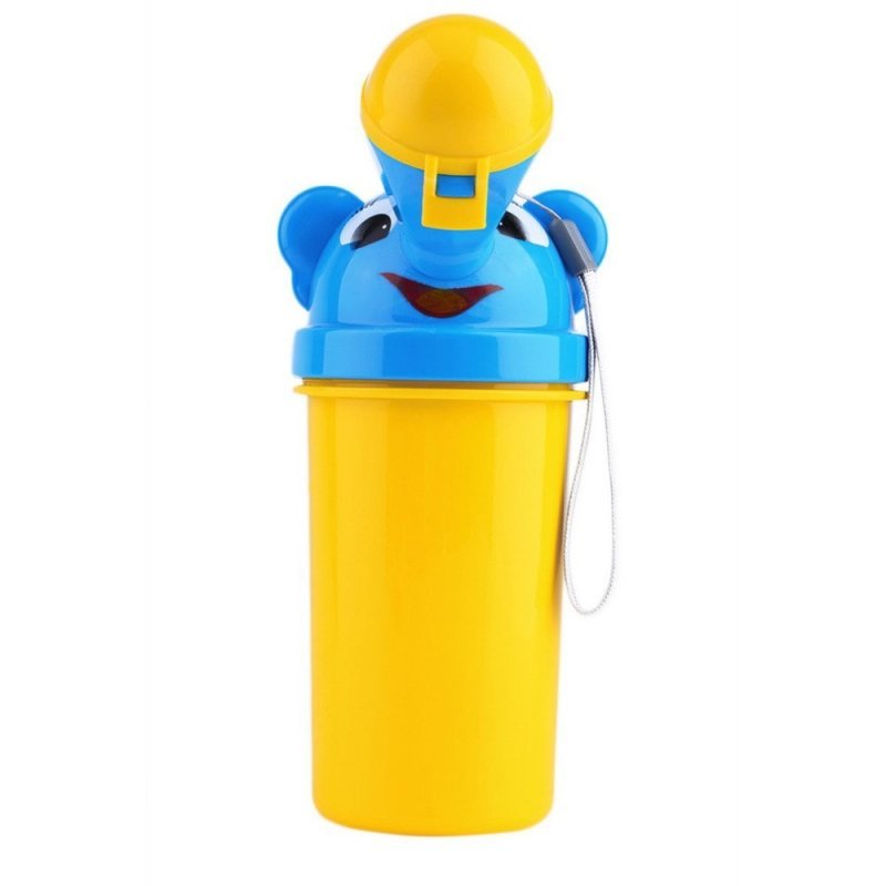 Pisoar pentru baieti Little Mom Pee Trainer Yellow portabil si reutilizabil, cu sistem anticurgere, capacitate 500 ml – imaginea 7