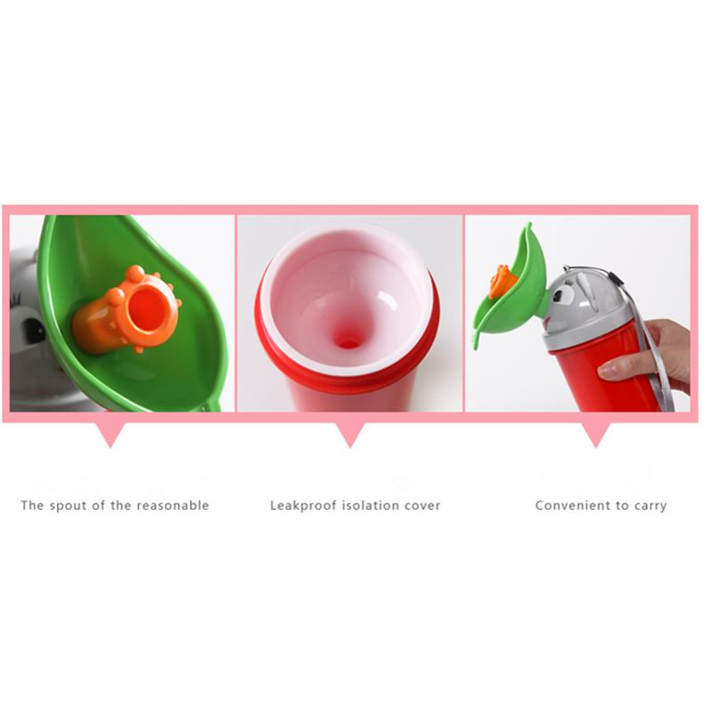Pisoar Little Mom Pee Trainer Red pentru fetite, portabil, cu sistem anticurgere, capacitate maxima 500 ml – imaginea 3
