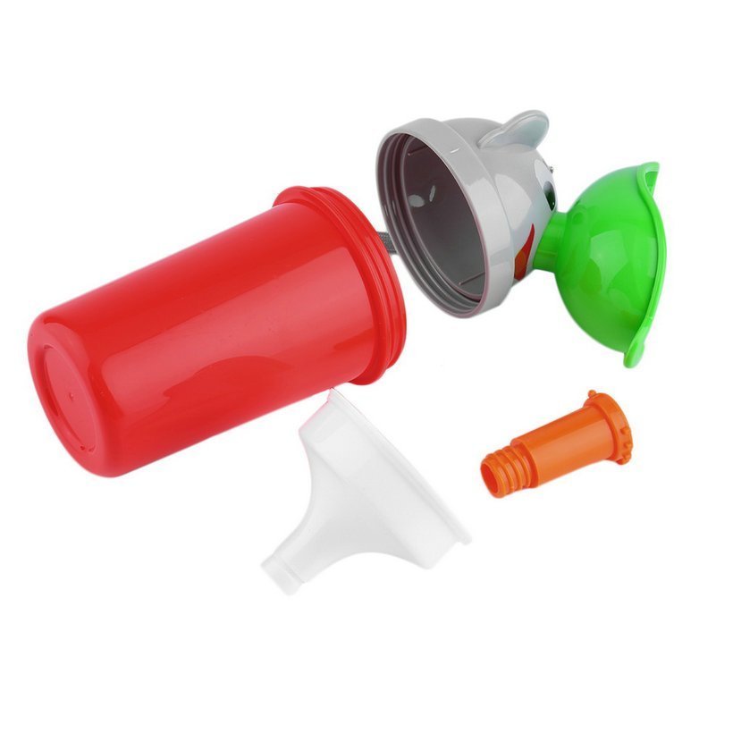 Pisoar Little Mom Pee Trainer Red pentru fetite, portabil, cu sistem anticurgere, capacitate maxima 500 ml – imaginea 4