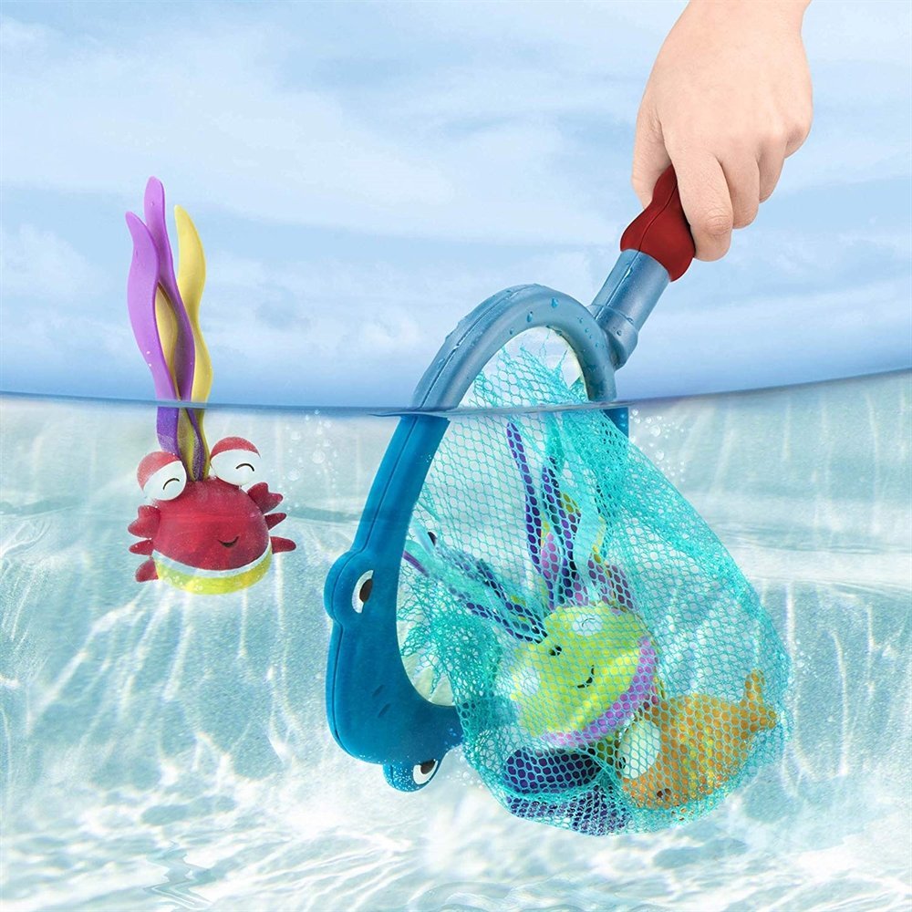 Plasa pescuit cu jucarii de baie Rechin B.Toys – imaginea 4
