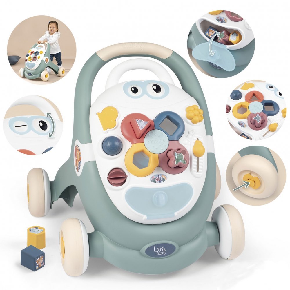 Premergator Trotty Walker 3 in 1 verde Smoby – imaginea 2
