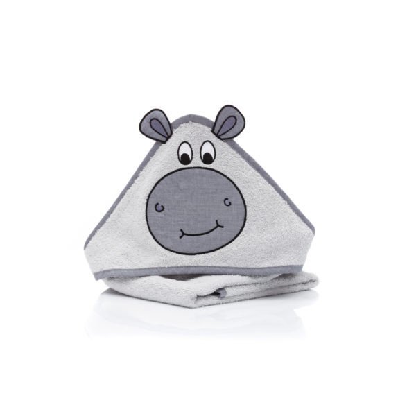 Prosop brodat Hippo grey 75×75 cm Fillikid – imaginea 2