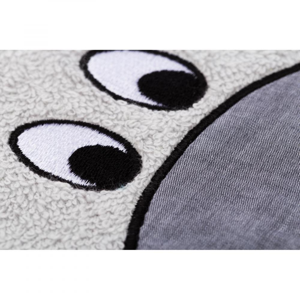 Prosop brodat Hippo grey 75×75 cm Fillikid