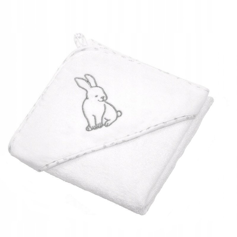 Prosop copii BabyOno cu gluga velur 100×100 cm Alb – imaginea 2