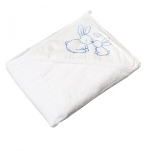 Prosop copii cu capison 100x100cm Little Bunnies alb