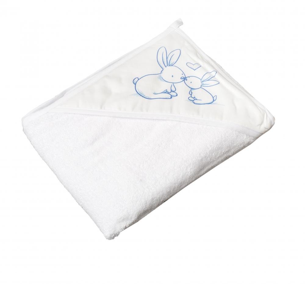 Prosop copii cu capison 100x100cm Little Bunnies alb