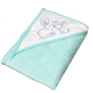 Prosop copii cu capison 80x80 cm Little Bunnies green