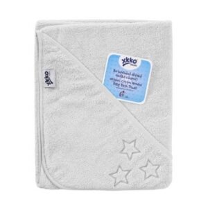 Prosop cu gluga bumbac organic White 90x90 cm XKKO