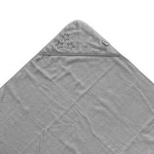 Prosop cu gluga bumbac organic Silver Stars 90x90 cm XKKO