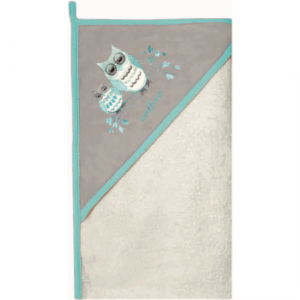Prosop de baie cu gluga imprimeu velur 100 x 100 cm Womar Zaffiro AN-OW-01-10