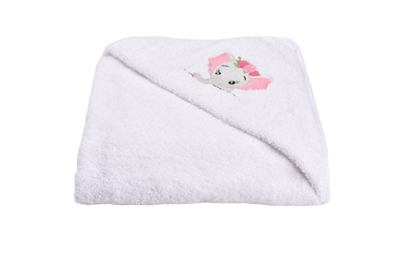 Prosop de baie cu gluga model Elefant 75×75 cm – imaginea 2