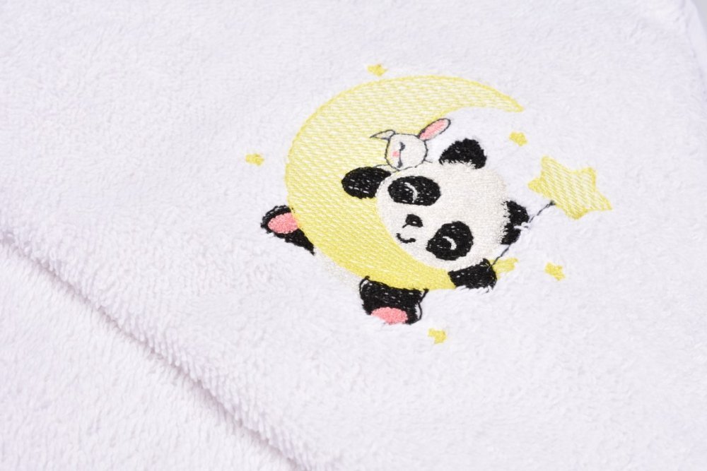 Prosop de baie cu gluga model panda 75×75 cm