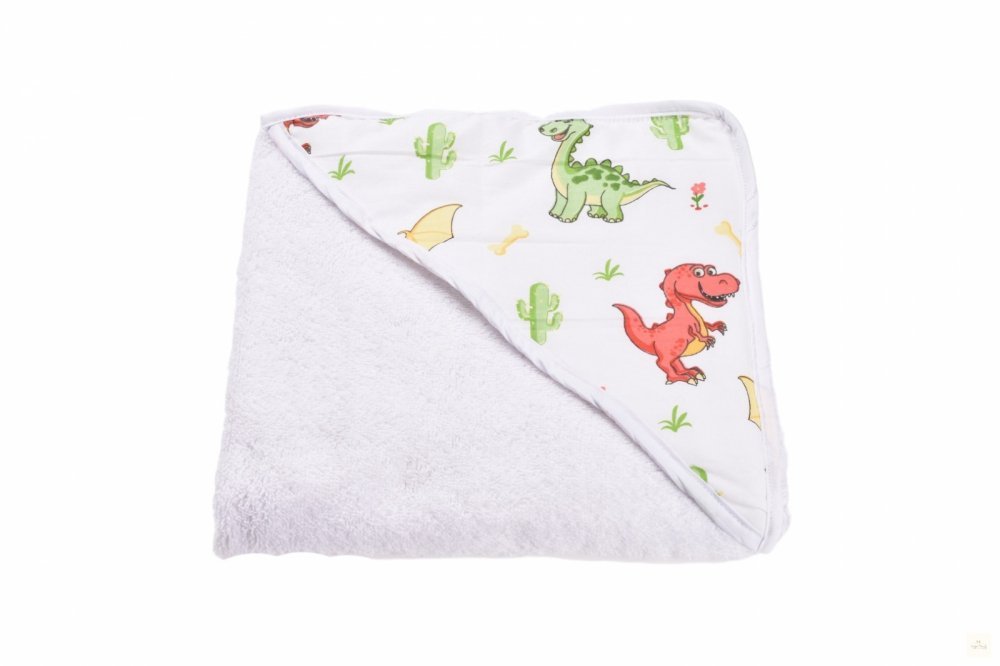 Prosop de baie frotir bumbac 75×75 cm model dinozauri