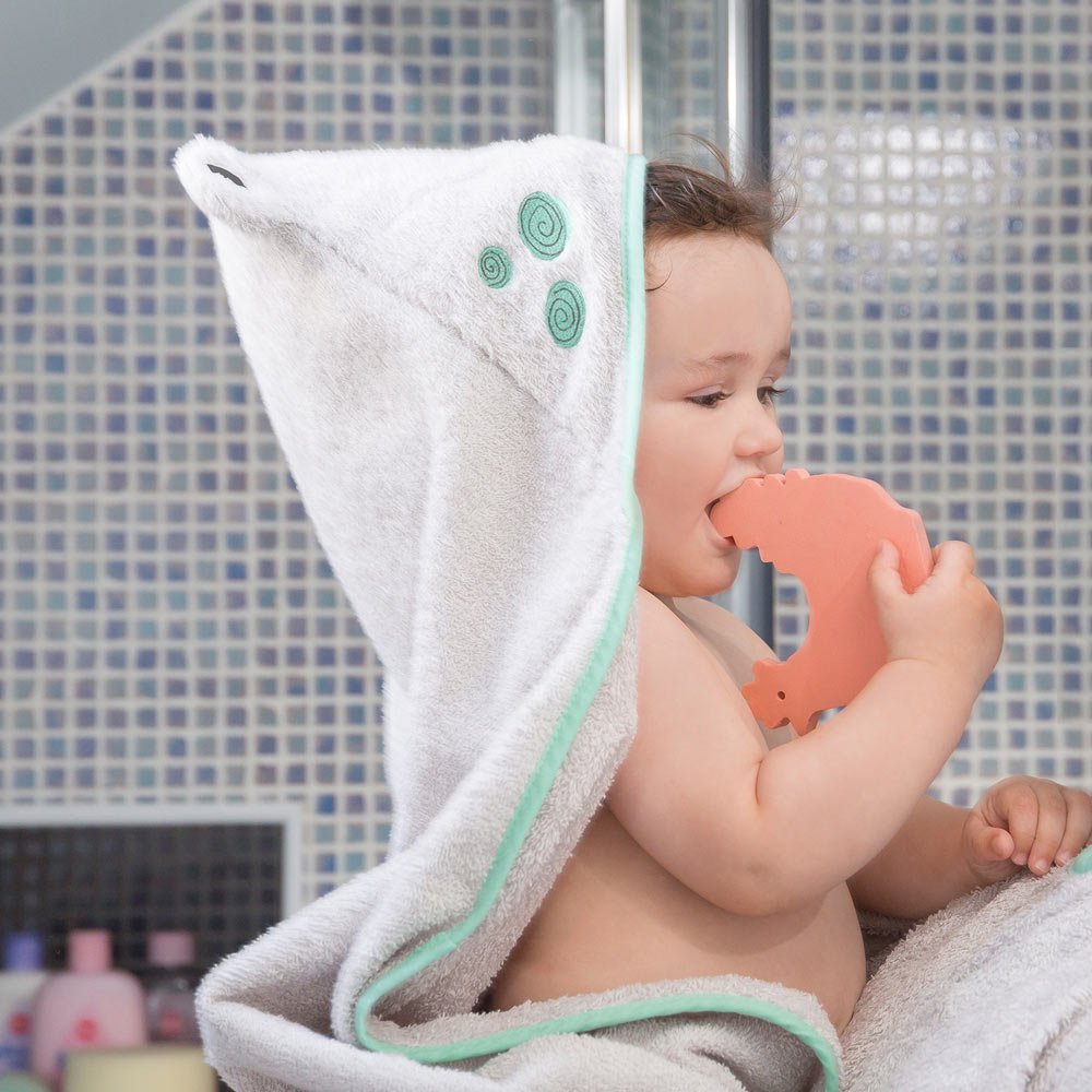 Prosop de baie Clevamama Bamboo Frog grey – imaginea 3