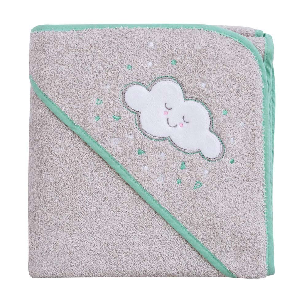 Prosop de baie Clevamama pentru bebelus si mama grey – imaginea 5