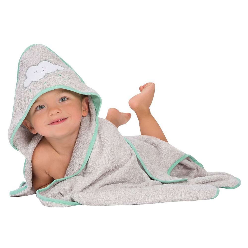 Prosop de baie Clevamama pentru bebelus si mama grey – imaginea 4