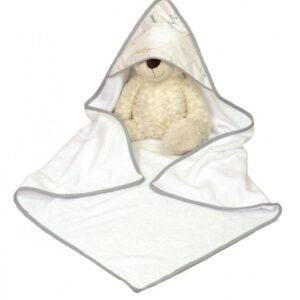 Prosop de baie pentru bebelusi din bumbac cu gluga Airy Beige 75 x 75 cm