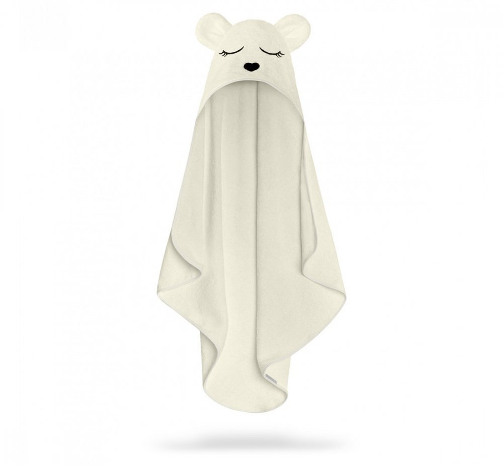Prosop cu gluga BabySteps pentru bebelusi si copii din fibra de bambus S 85x90cm Teddy Ecri – imaginea 6