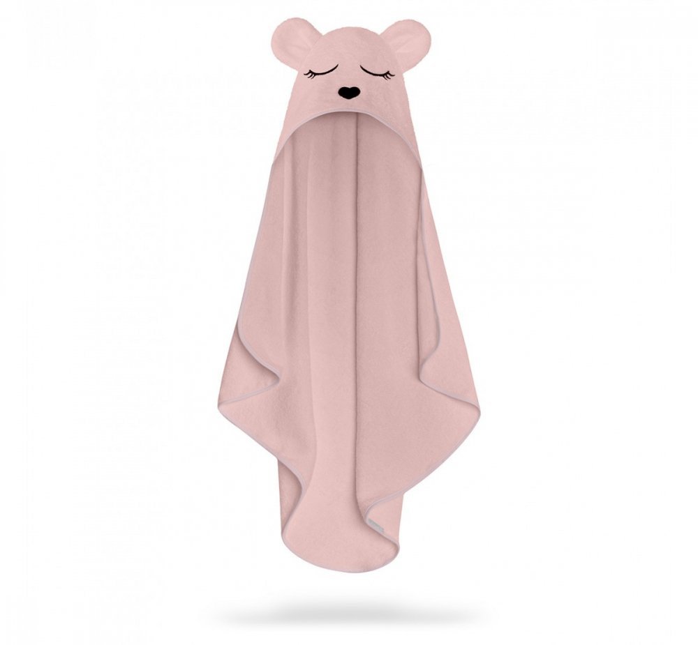 Prosop cu gluga BabySteps pentru bebelusi si copii din fibra de bambus S 85x90cm Teddy Sepia Rose – imaginea 6
