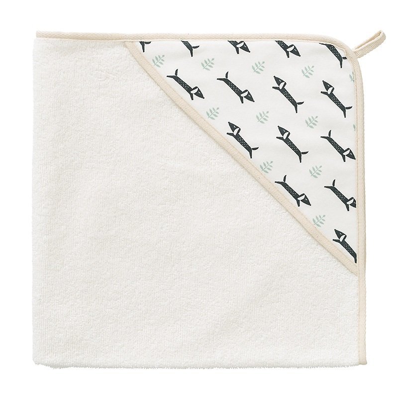 Prosop cu gluga 100 bumbac organic Wrapper Dachsy 75×75 cm