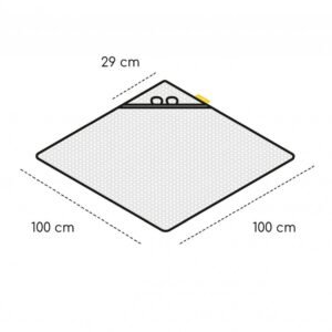 Prosop nou nascut Skiddou Skumi cu gluga cu urechiuse 100x100cm roz