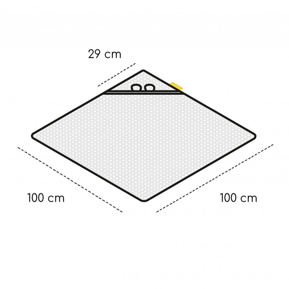 Prosop nou nascut Skumi Skiddou cu gluga cu urechiuse 100x100cm alb – imaginea 4