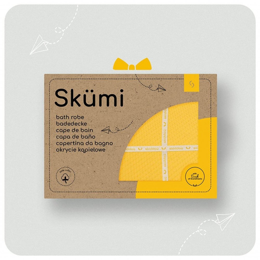 Prosop nou nascut Skumi Skiddou cu gluga cu urechiuse 100x100cm gri inchis – imaginea 5