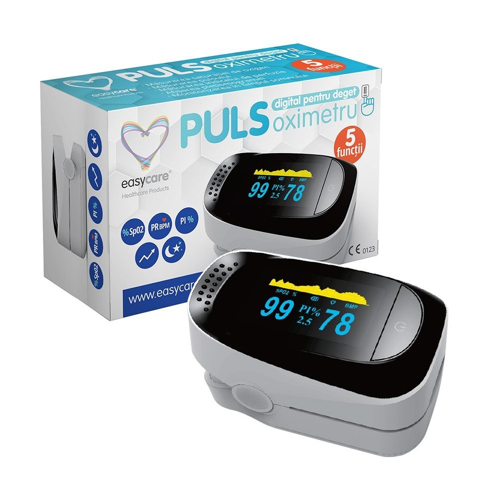 Pulsoximetru digital de deget Easycare Oled model C101A2 cu 5 functii