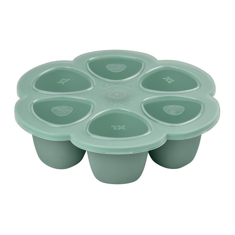 Recipient ermetic silicon multiportii 6×150 ml Beaba Sage Green – imaginea 5