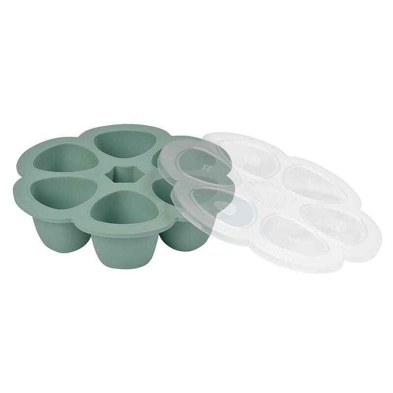 Recipient ermetic silicon multiportii 6×150 ml Beaba Sage Green