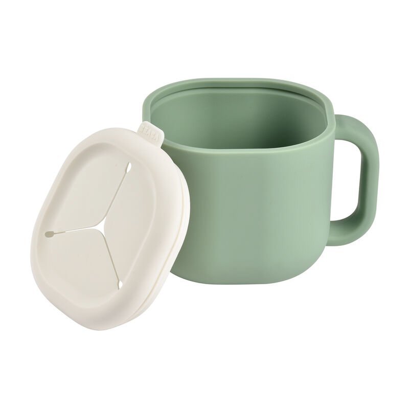 Recipient silicon Beaba pentru gustari Sage green – imaginea 2