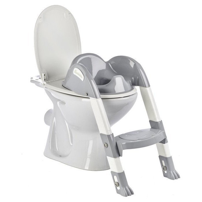 Reductor pentru toaleta cu scarita Kiddyloo Grey Charm – imaginea 4